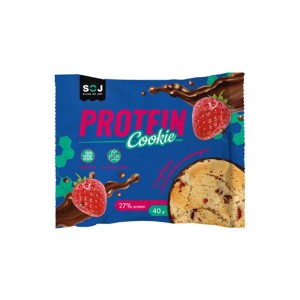 Печенье Protein Cookie со вкусом клубники, покрытое шок. без добав. сахара 