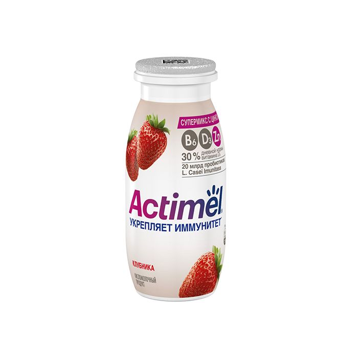 Кисломолочный напиток Actimel клубника жир.1.5% 