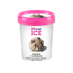Мороженое сливочное ванильное Сливки с печеньем BRandICE 600 гр