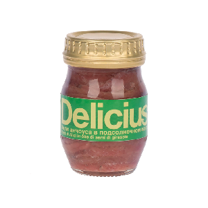 Анчоус, филе в подсолнечном масле Delicius 90 гр